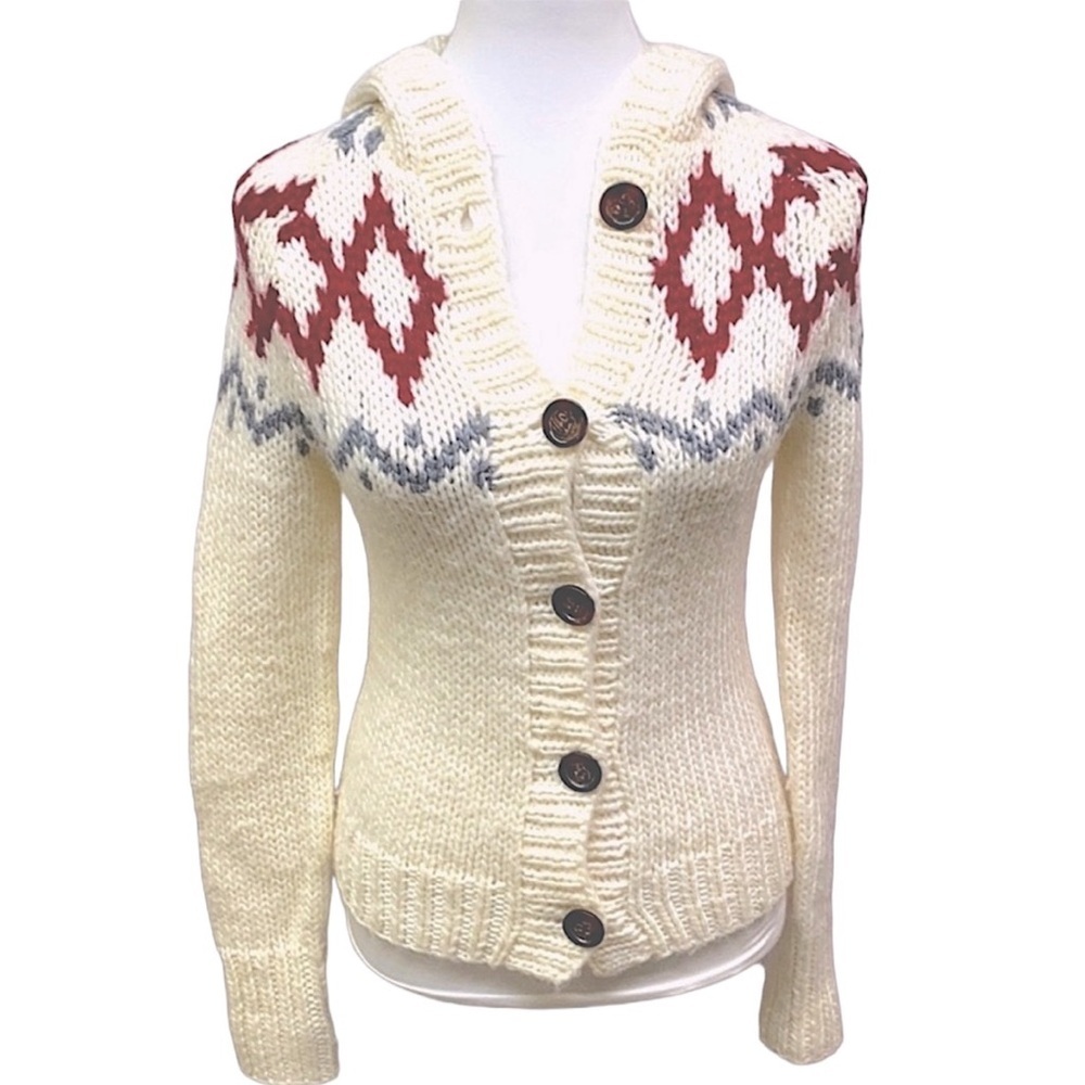 Anthro Kenji Alpaca Blend Hooded Sweater